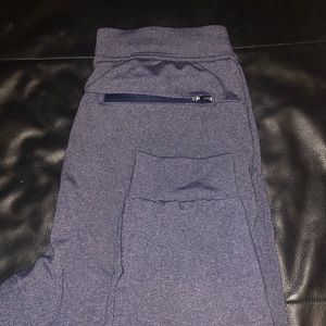 Lululemon joggers. Almost a gray/navy color.